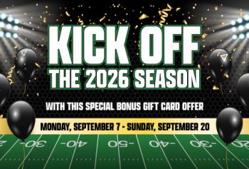 Gridiron and Gift Cards – 15% Bonus Offer